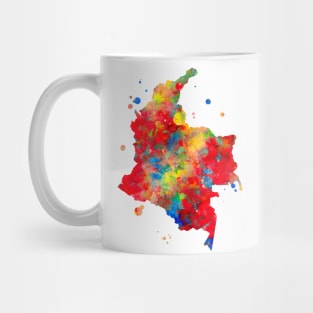 Colombia Map Watercolor Painting Mug